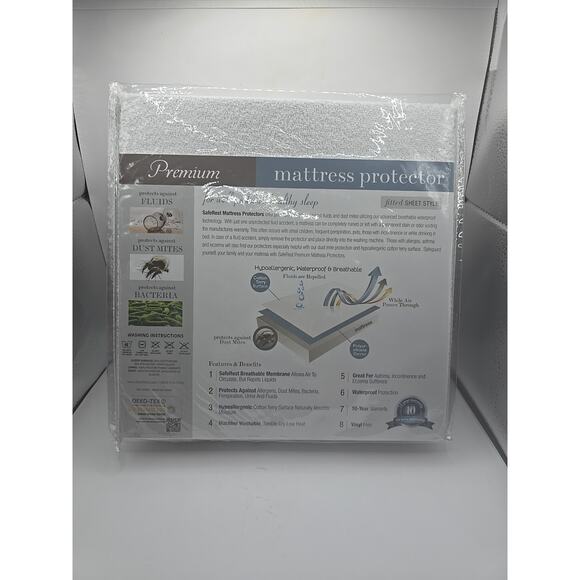 SafeRest Twin Size Premium Hypoallergenic Waterproof Mattress Protector - Picture 4 of 4